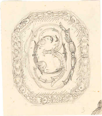 Яремич Степан Петрович. Эскизы трех буквиц